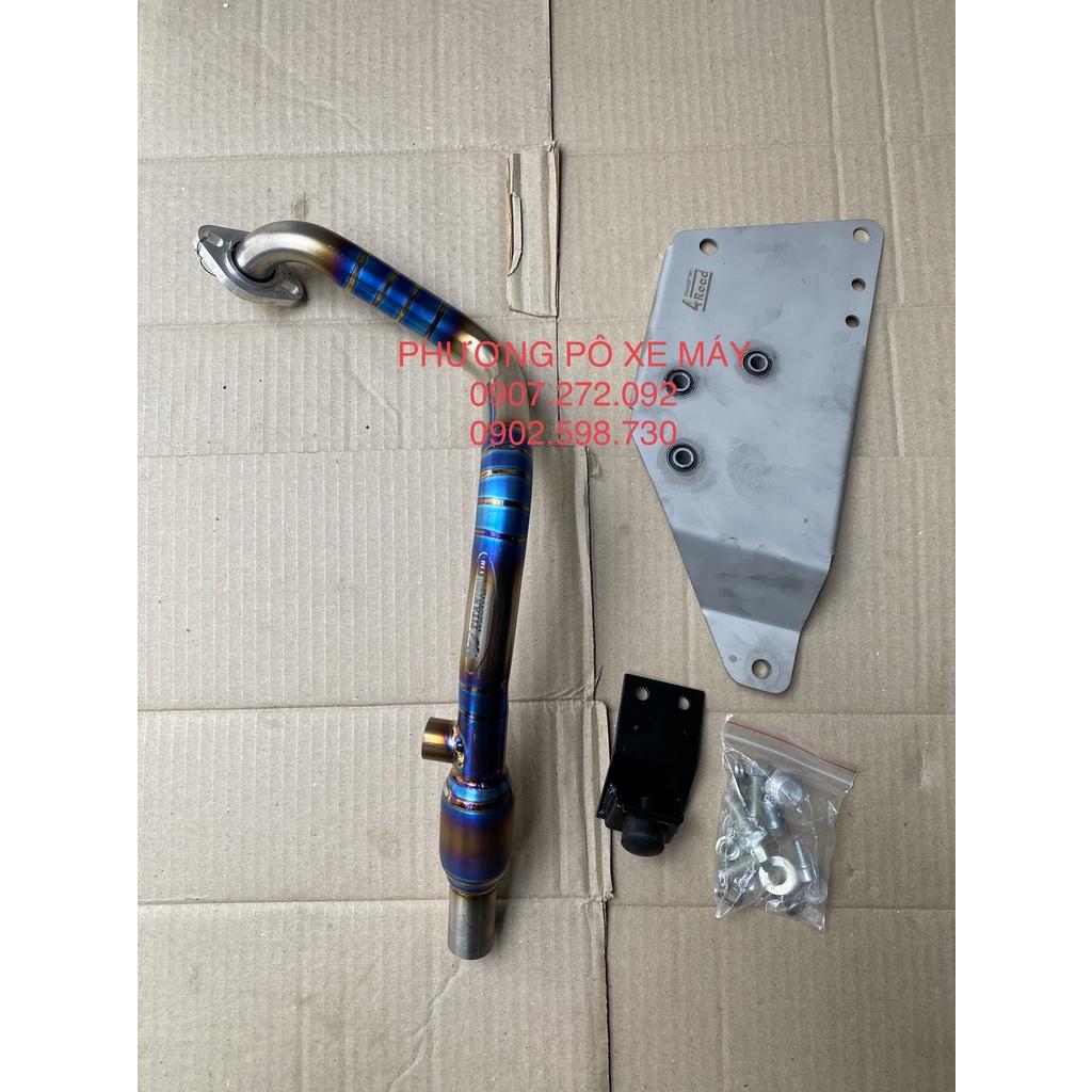 Bộ Cổ titan Xịn+Pas Inox gắn PÔ lon 4road & DranTurismo dành cho SH Ý và DyLan