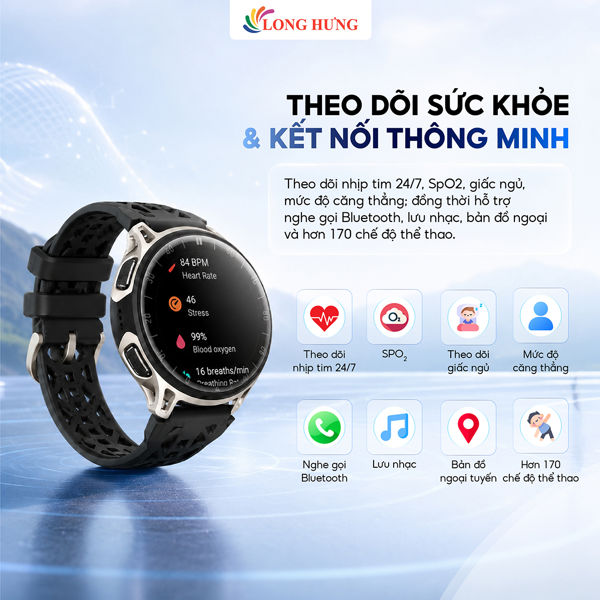 Đồng hồ thông minh dành cho Amazfit Cheetah 2 Pro A2564 - Hàng chính hãng