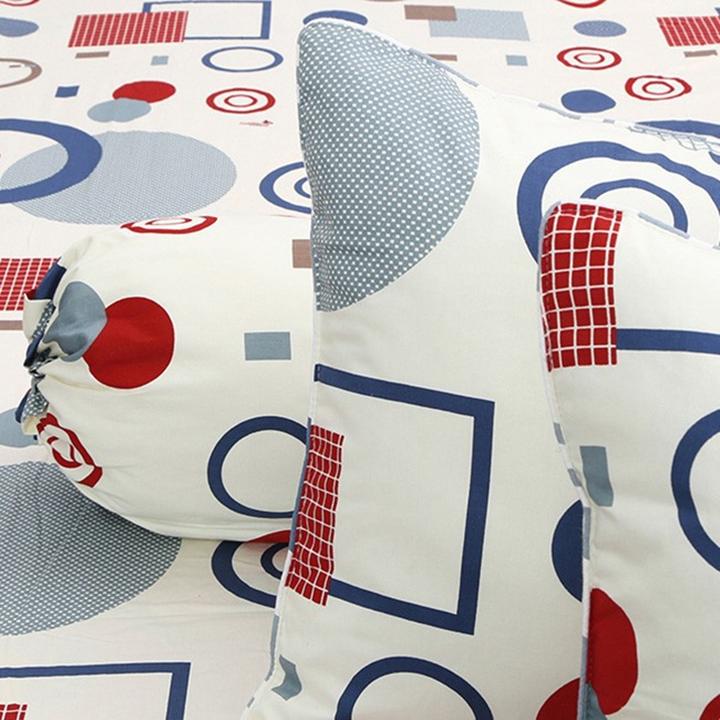 Bộ ga coton 100% tl kẻ ô đỏ