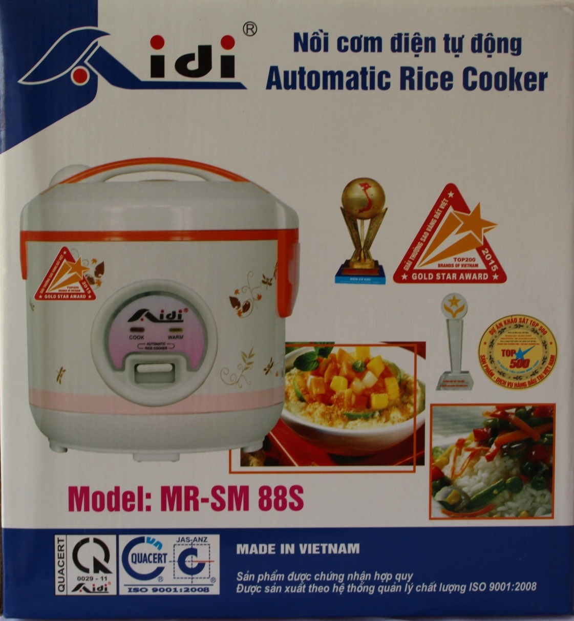 Nồi cơm điện Aidi MR-SM-88S - 1L