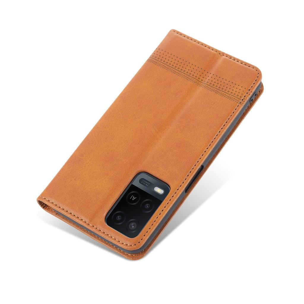 Bao da điện thoại nắp lật từ tính dạng ví đựng thẻ thời trang công sở cho Samsung Galaxy A03s M62 / F62 A22 4G A82 5G