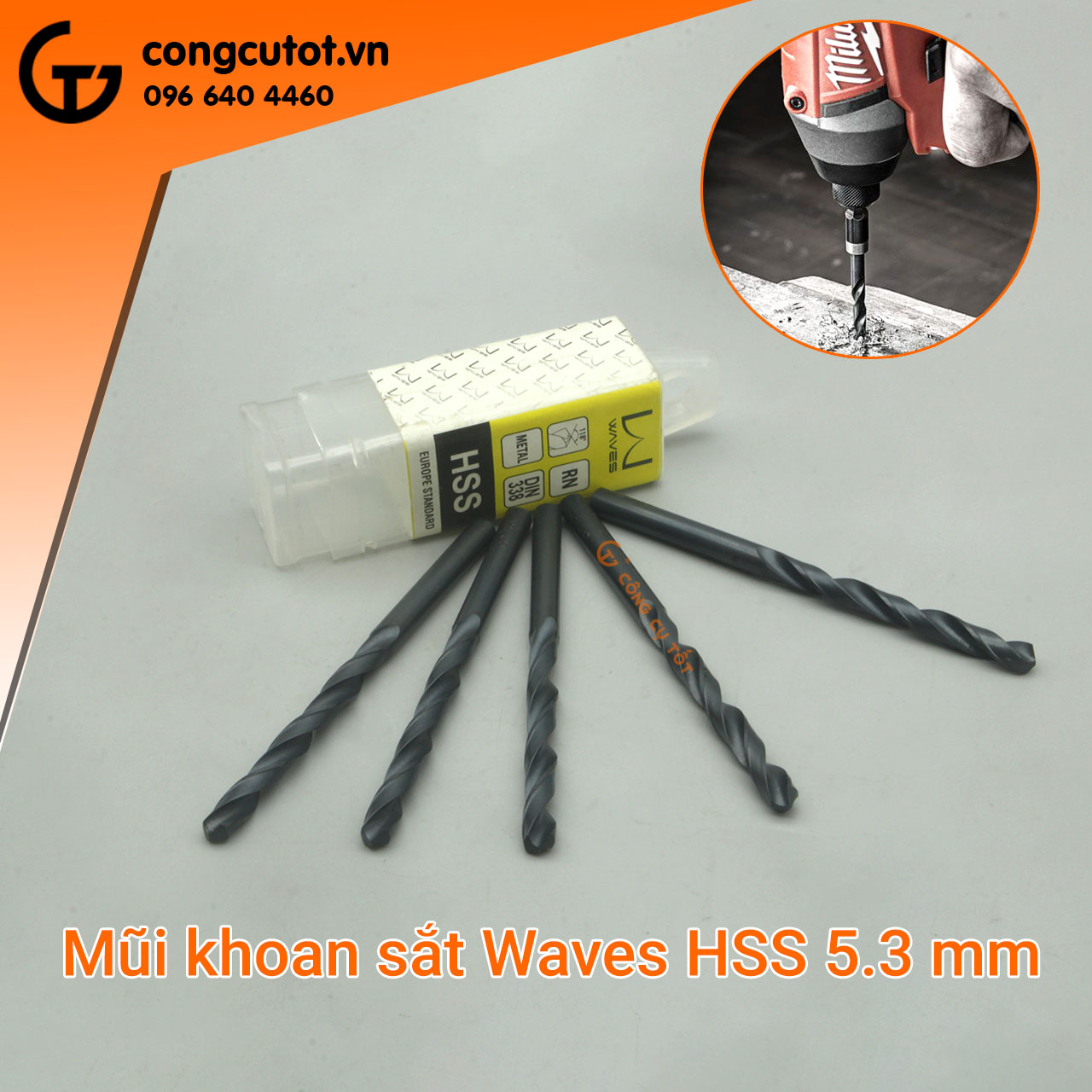Mũi khoan sắt HSS 5.3mm