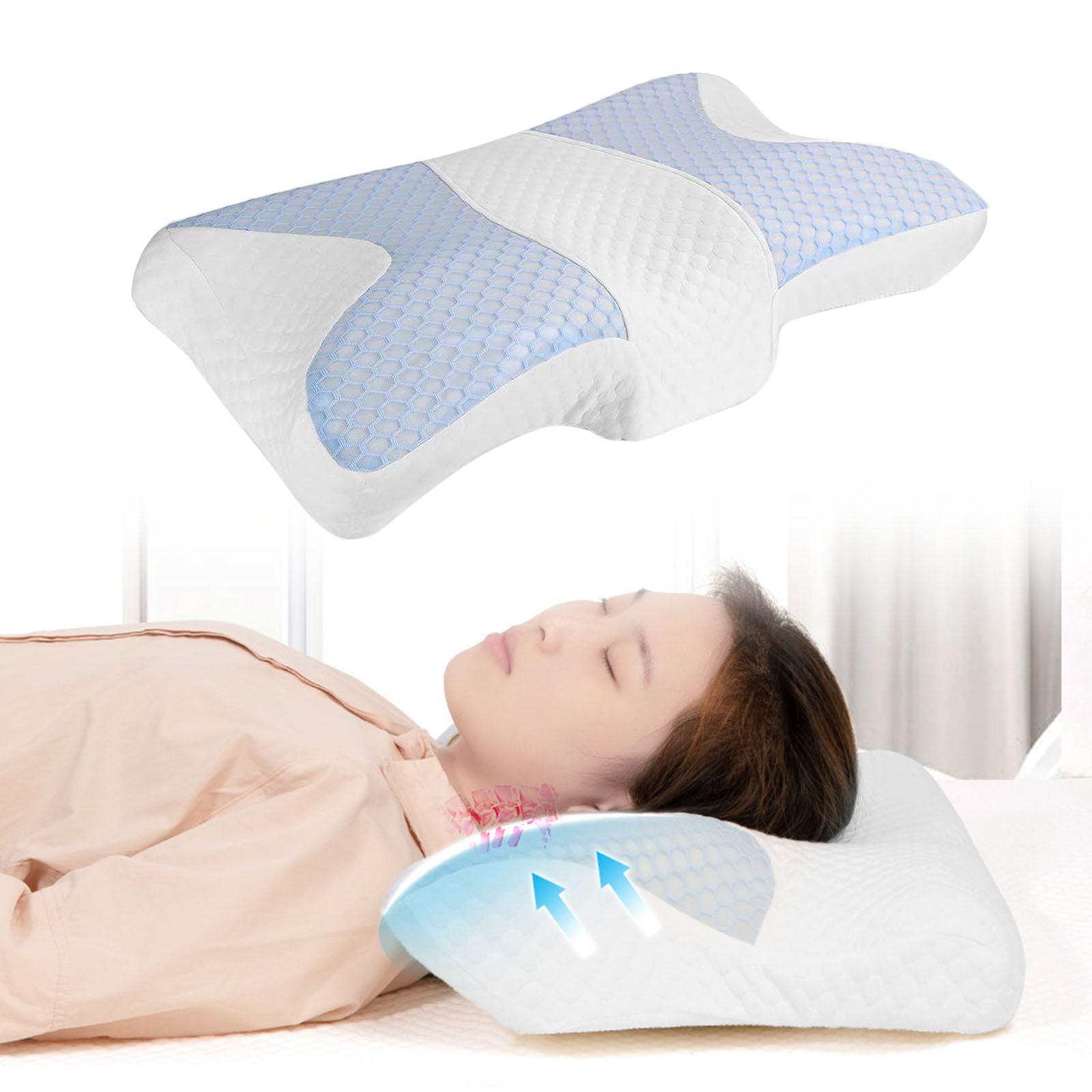 Ergonomic  Cervical Pillow Neck Support Neck  Washable Blue