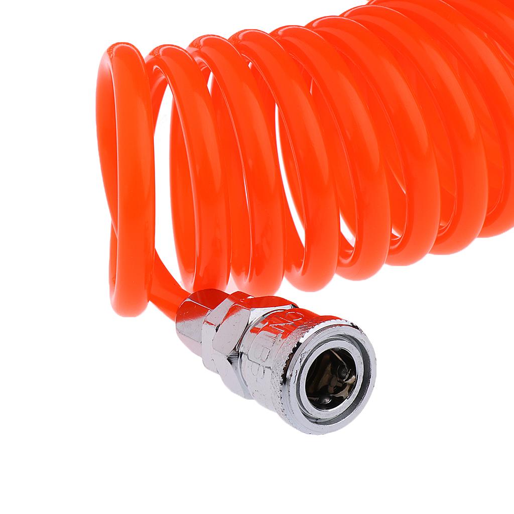 9M 8X5 Mm Có Thể Thu Vào PU Giật Máy Lạnh Ống Lò Xo Máy Nén Không Khí Công Cụ