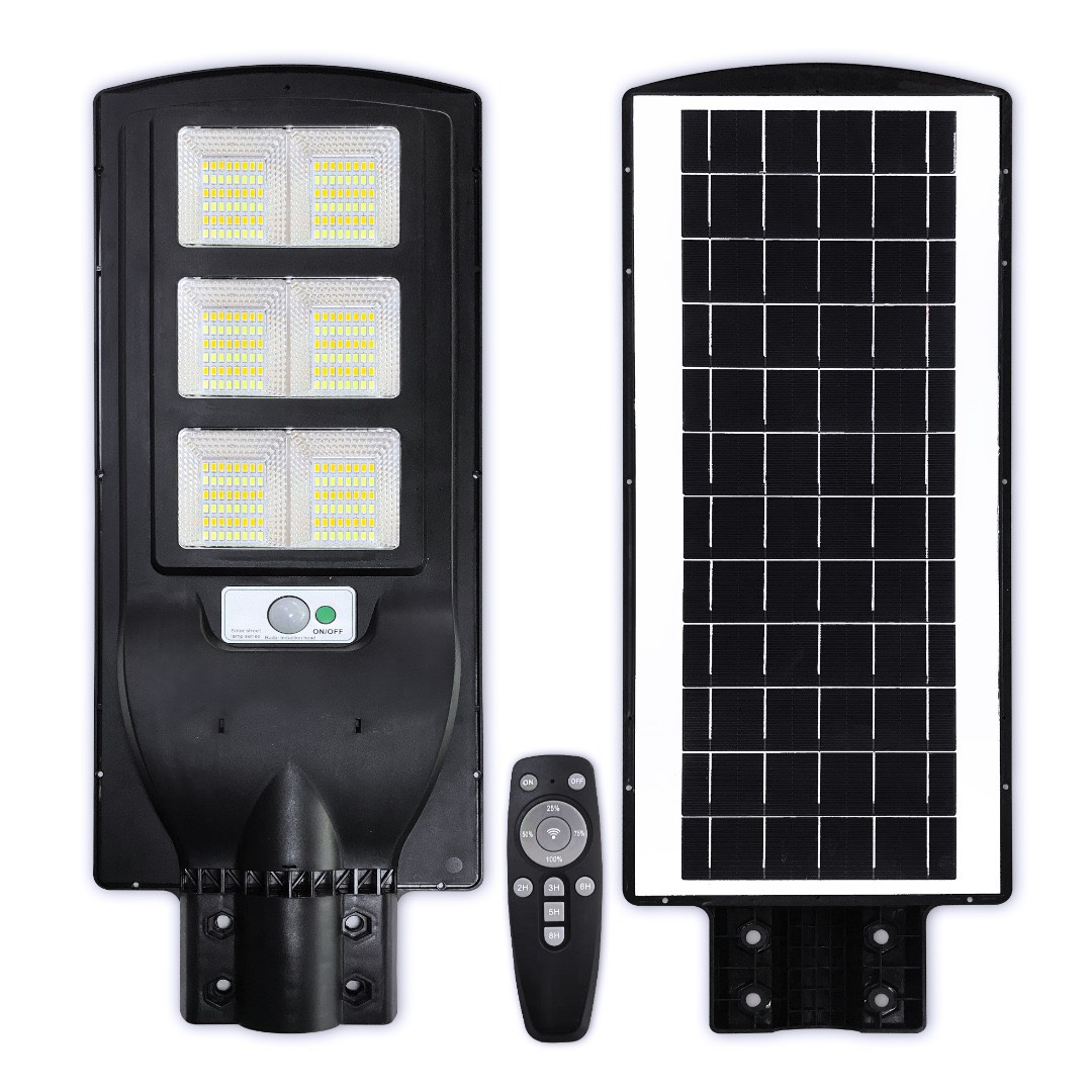 Đèn Đường Năng Lượng Mặt Trời Liền Thể Công Suất 90W, Có Remote.