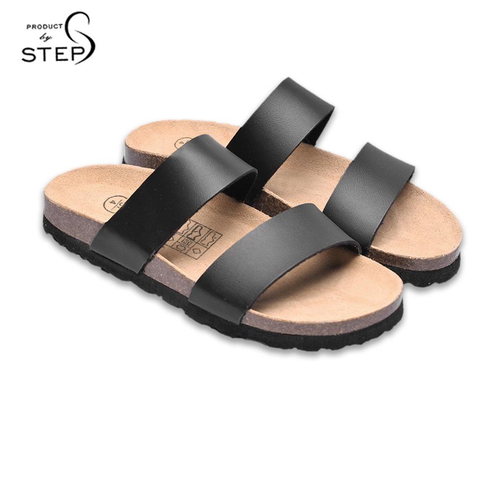 Dép đế trấu Unisex Da tổng hợp (SI PVC) quai đôi (size 35-45)