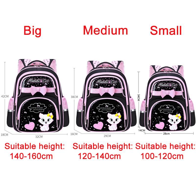 Cô Gái Dễ Thương Trường Túi Thời Trang Chỉnh Hình Tiểu Schoolbags Bagpack Mèo Hoạt Hình In Hình Công Chúa Ba Lô Trẻ Em Bookbags Mochila