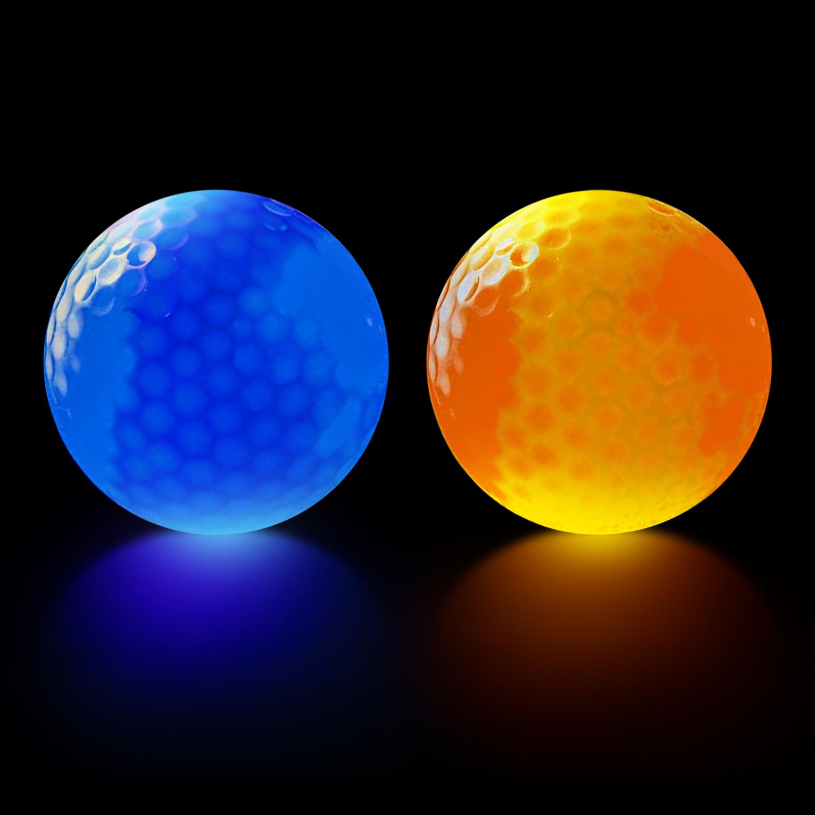2 cái LED Bóng Golf Phát Sáng Bóng Đêm LED Bóng Golf Bóng Golf Phát Sáng
