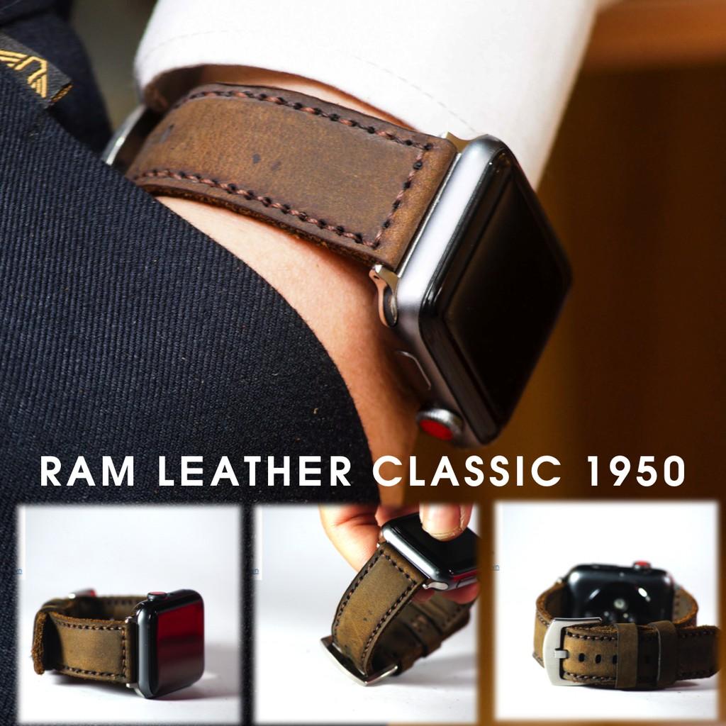 Dây dành cho apple watch da bò nâu đất – RAM Leather classic