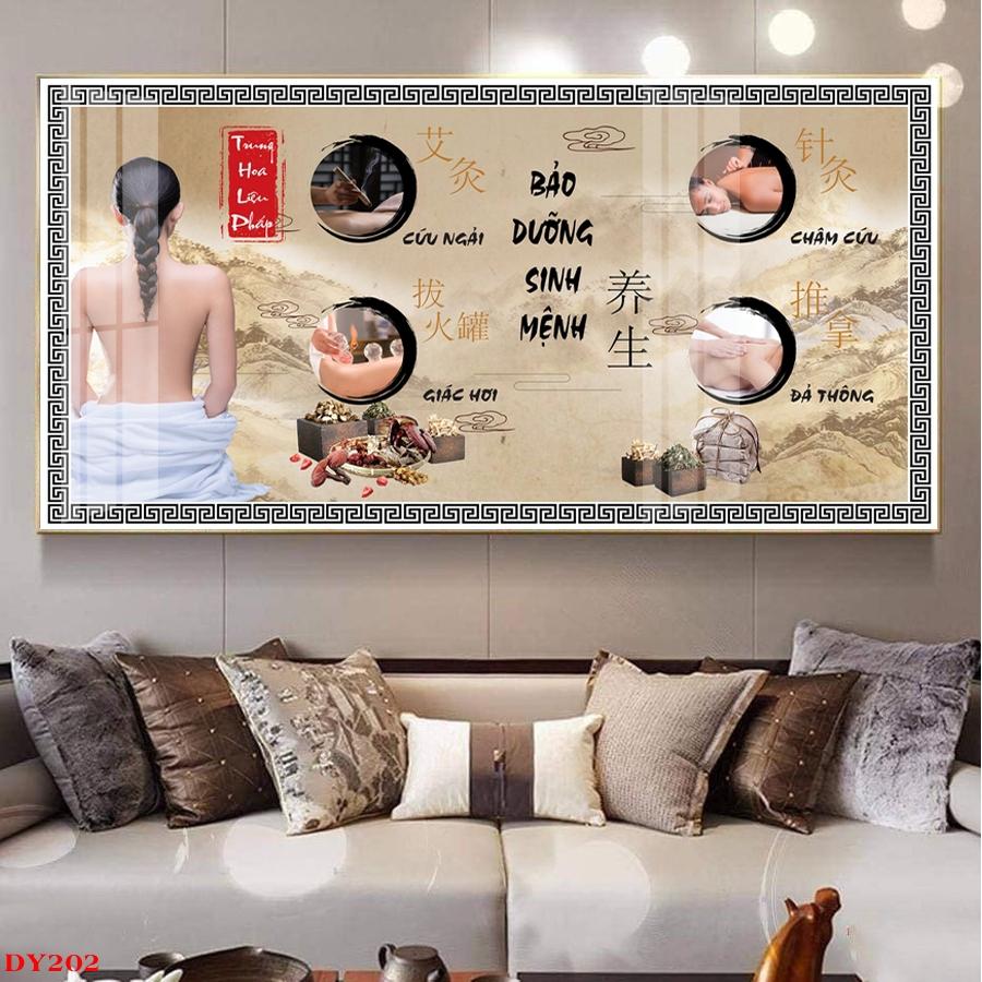 Tranh Tráng Gương Chủ Đề Thảo Dược Đông Y - Spa Dưỡng Sinh ĐY04