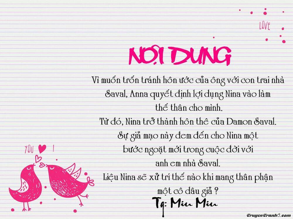 cô dâu giả mạo [truyện sims] chapter 1 5