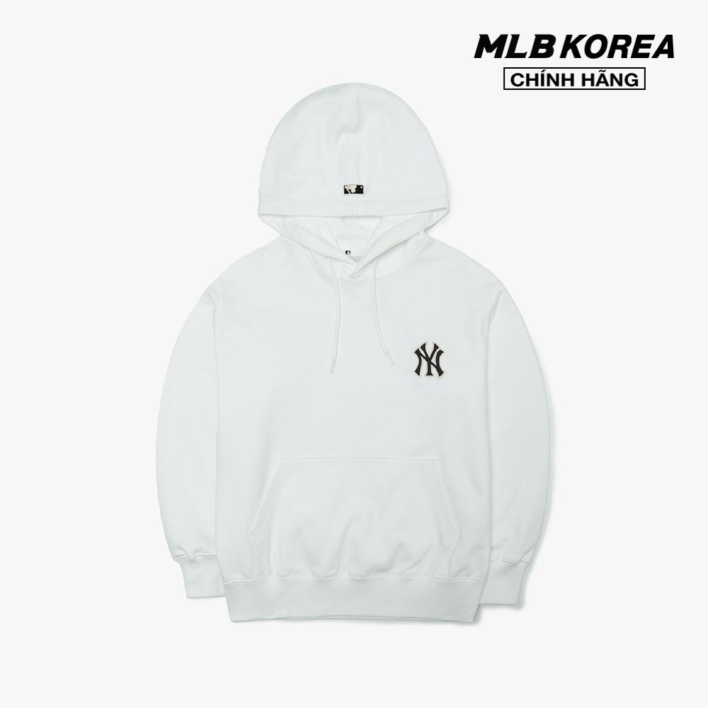 MLB - Áo hoodie tay dài phối mũ Checkerboard Big Logo Overfit 3AHDO0126-50WHS