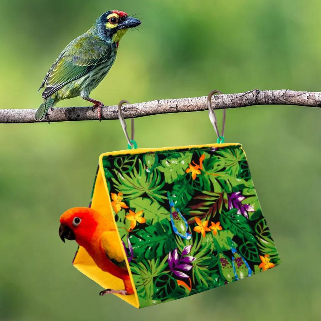 Bird Parrot Parakeet Budgie Hammock Cage Hut Tent Pet Bed Hanging Cave Toy