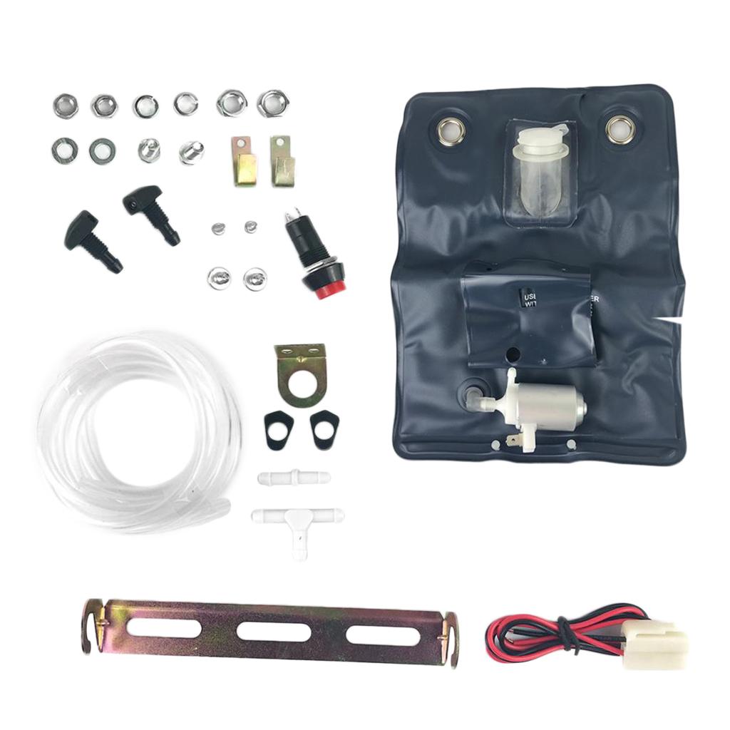 Windshield Washer Fluid Reservoir Bag Tank with Cap Replacement for Car Bus