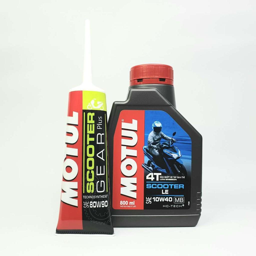 [Mẫu Mới] Motul Scooter 10W40 800ml tặng Motul Gear Oil 80W90 120ml nhớt hợp số nhớt máy xe tay ga