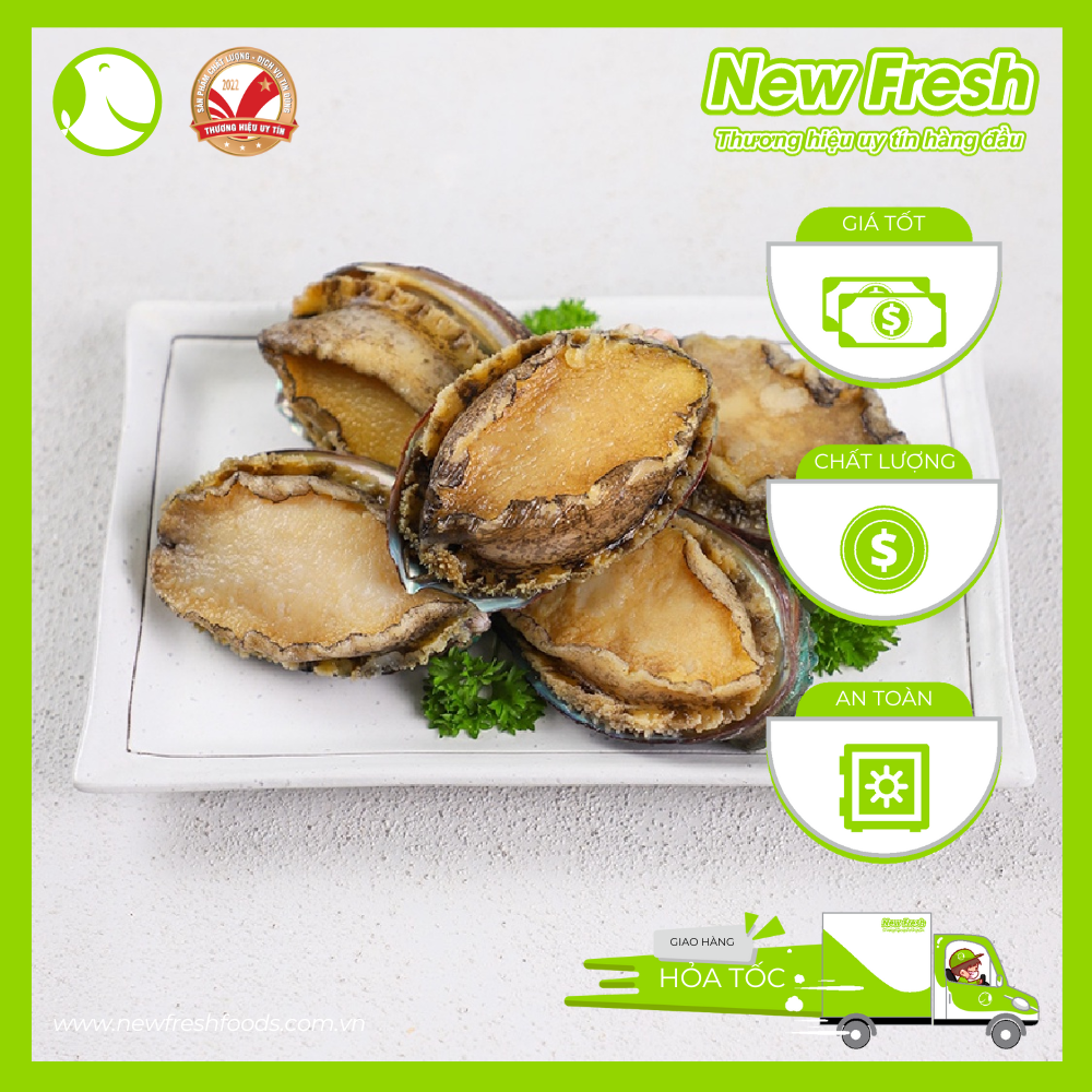 Bào Ngư Đông Lạnh Nissi Size 10-12 Con Túi 1Kg