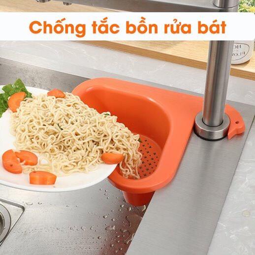 KHAY LỌC RÁC GẮN VÒI RỬA BÁT THOÁT NƯỚC, ĐỰNG RẺ RỬA BÁT HÌNH THIÊN NGA NHỰA PP CAO CẤP