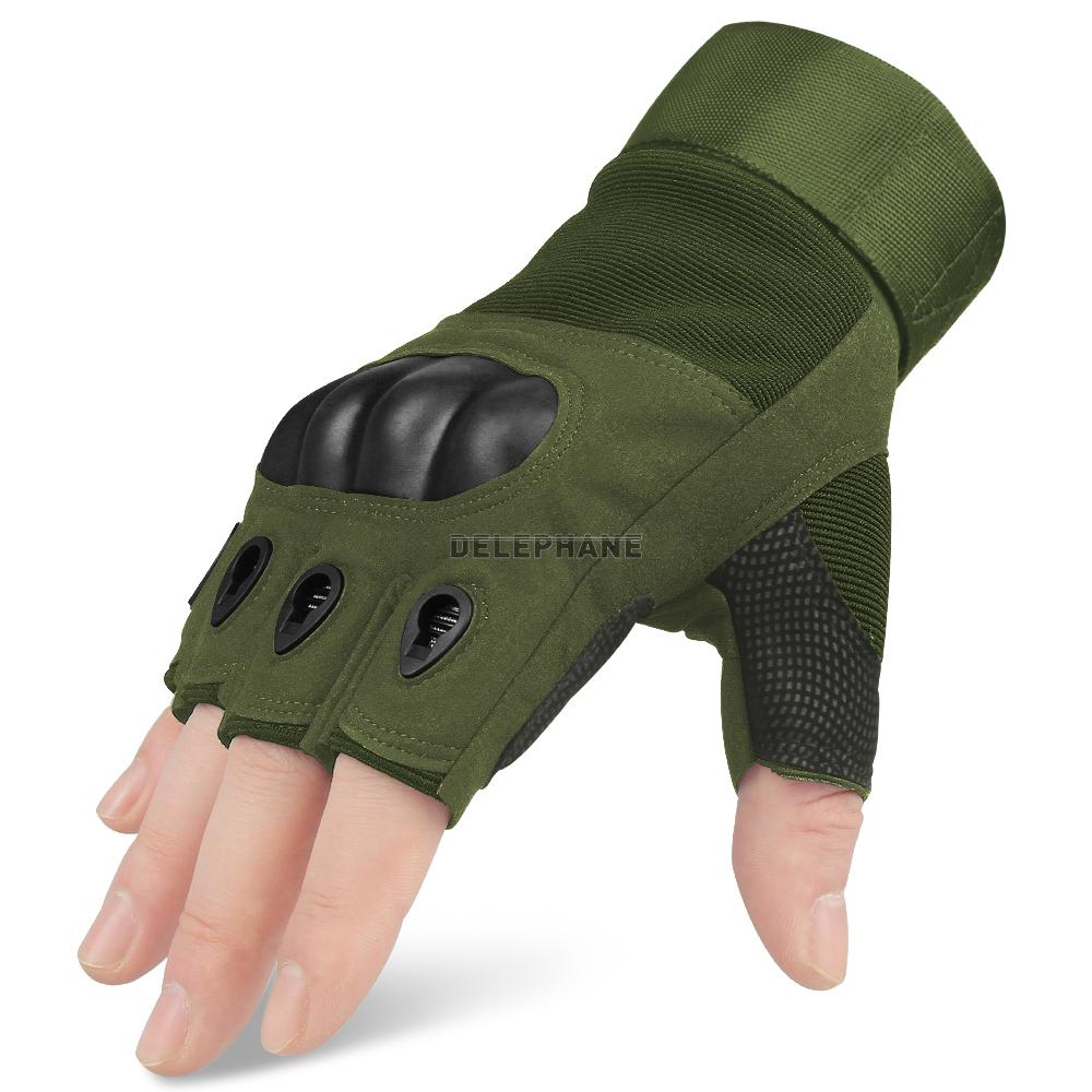 Thể Thao Mùa Hè Găng Tay Chiến Thuật Cơ Bản Bảo Vệ Tay Fingerless Gloves Chống Trơn Trượt Đen Găng Tay Quân Đội Quân Đội Nam Chụp Tập Gym