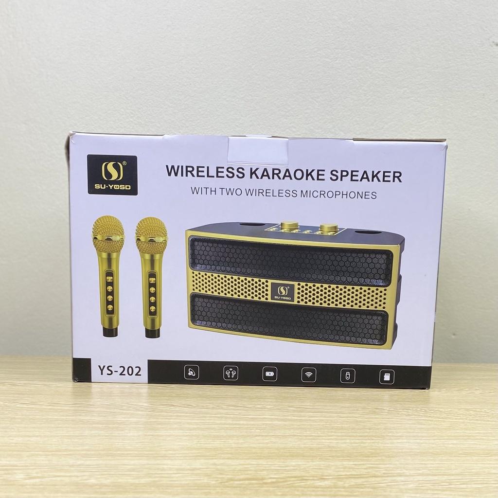 Loa Karaoke Bluetooth YS-202 Kèm 2 Micro Không Dây ( Hàng Chính Hãng )