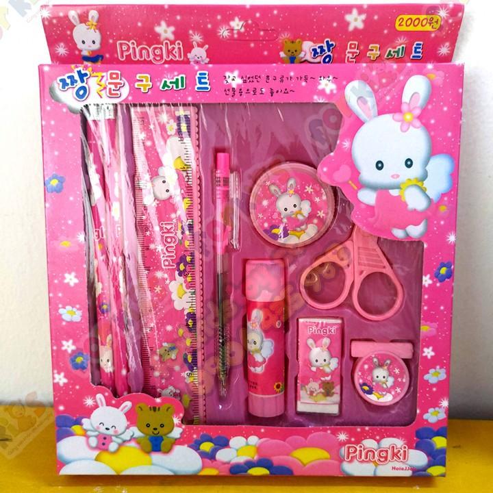 Tượng tô màu, SET 4 NHÂN VẬT MY MELODY, size M, tượng thạch cao Trắng Đẹp Mịn