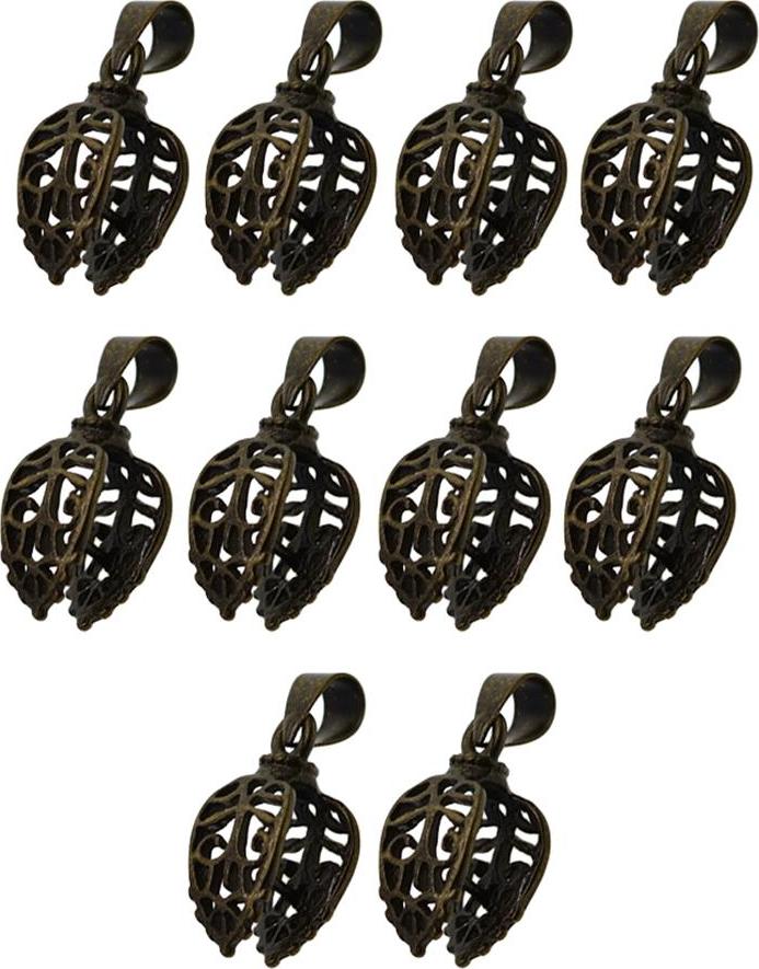 10 Bộ 24 Mm Đồng Filigree Mặt Dây Chuyền Kẹp Kẹp Trang Sức Bails Đầu Kết Nối