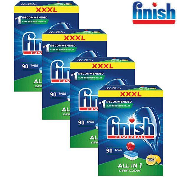 Viên rửa Bát - Ly Finish All in one max 80 viên Finish Diệt Khuẩn - Đức + Tặng viên Finish Nhật