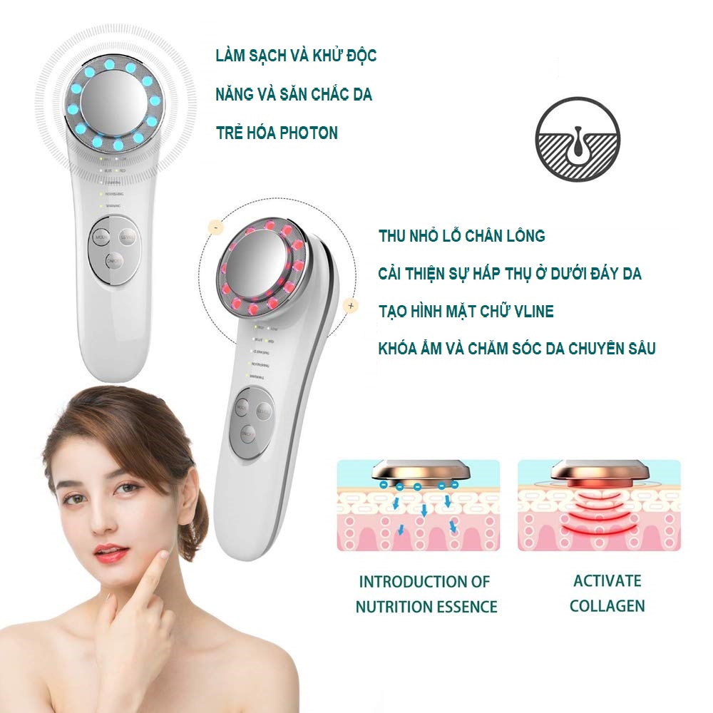 Máy massage AOBERST 7 trong1 trẻ hóa làn da bằng công nghệ đèn photon