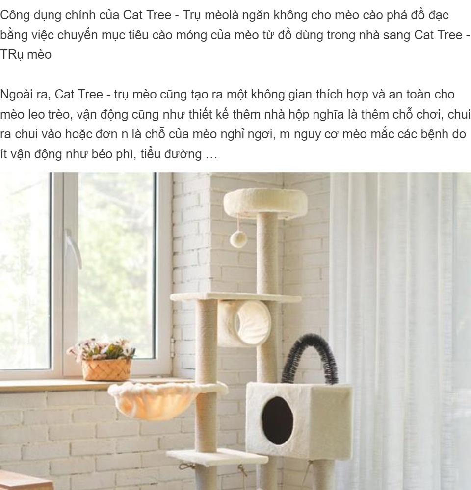 Trụ mèo leo trèo Loại cao 1,6m / Cat tree 4 tầng nhiều bộ phận - Nhà cho mèo chơi và cáo móng Bàn cào đa chức năng Hanpet (giao màu ngẫu nhiên)