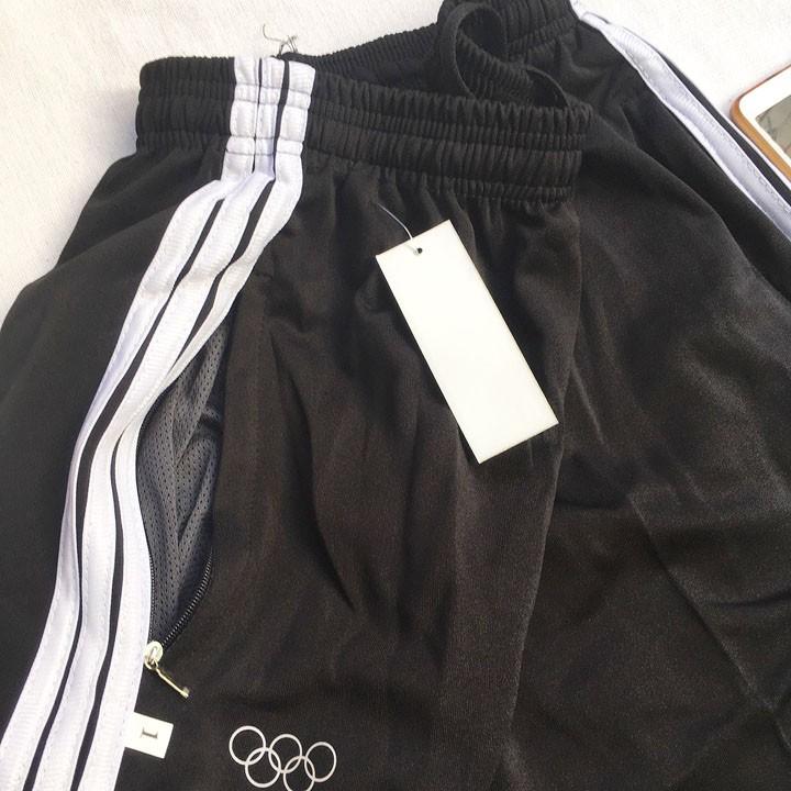 Quần dài nam từ 40-70kg thun co giãn 3 sọc trắng olympic - QN9
