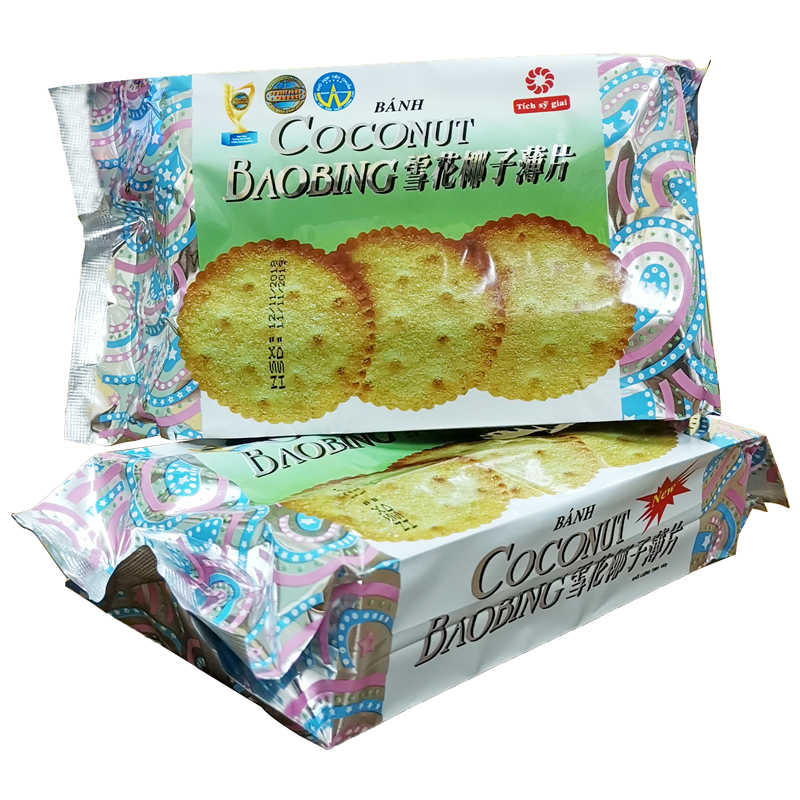 Bánh bạc tròn Coconut phủ đường Tích Sỹ Giai 180gr