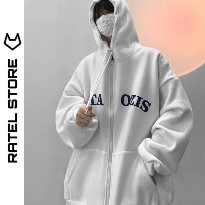 Áo Khoác Jacket Hoodie Zip Nỉ Thu Đông Nam Nữ YSTAOZIS Unisex Form Rộng