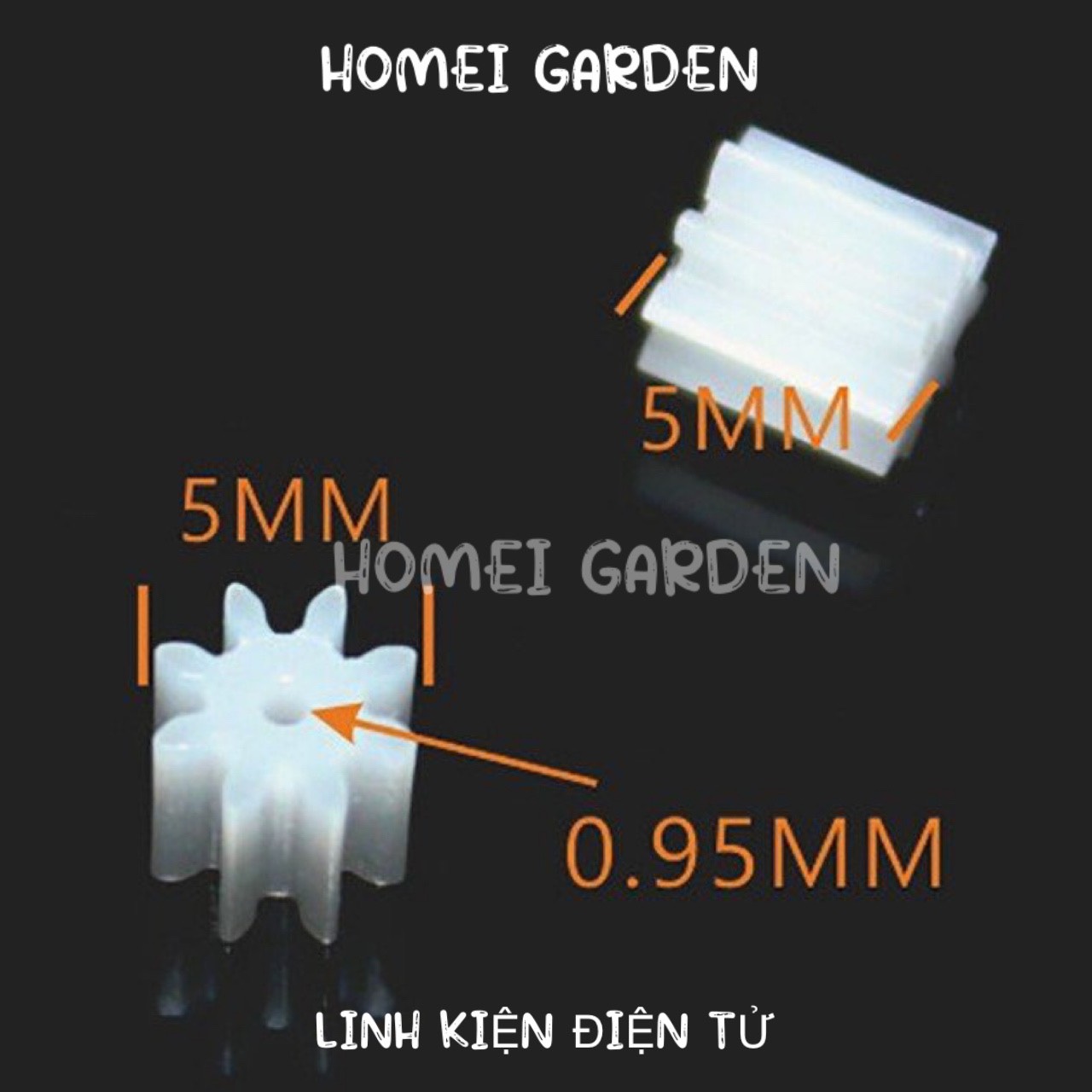 Bánh răng nhựa 8 răng trục 1mm nối trục động cơ máy bay điều khiển DIY hàng mới 100% - HM0175