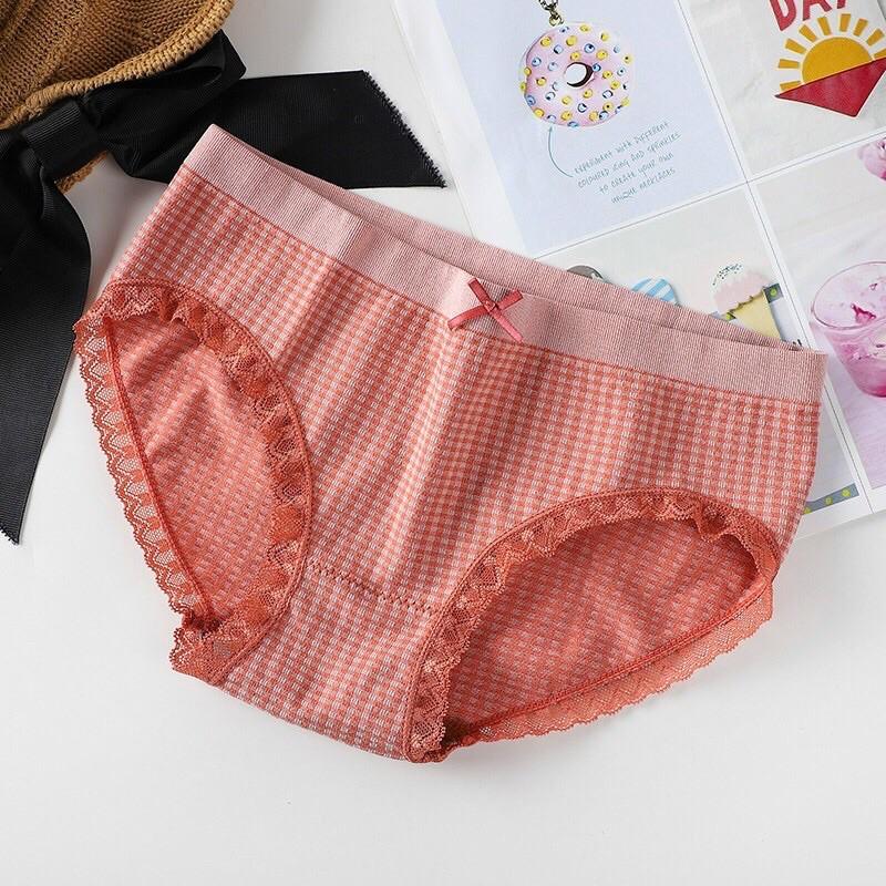 Quần Lót Thun Dệt Kim Hoạ Tiết Karo