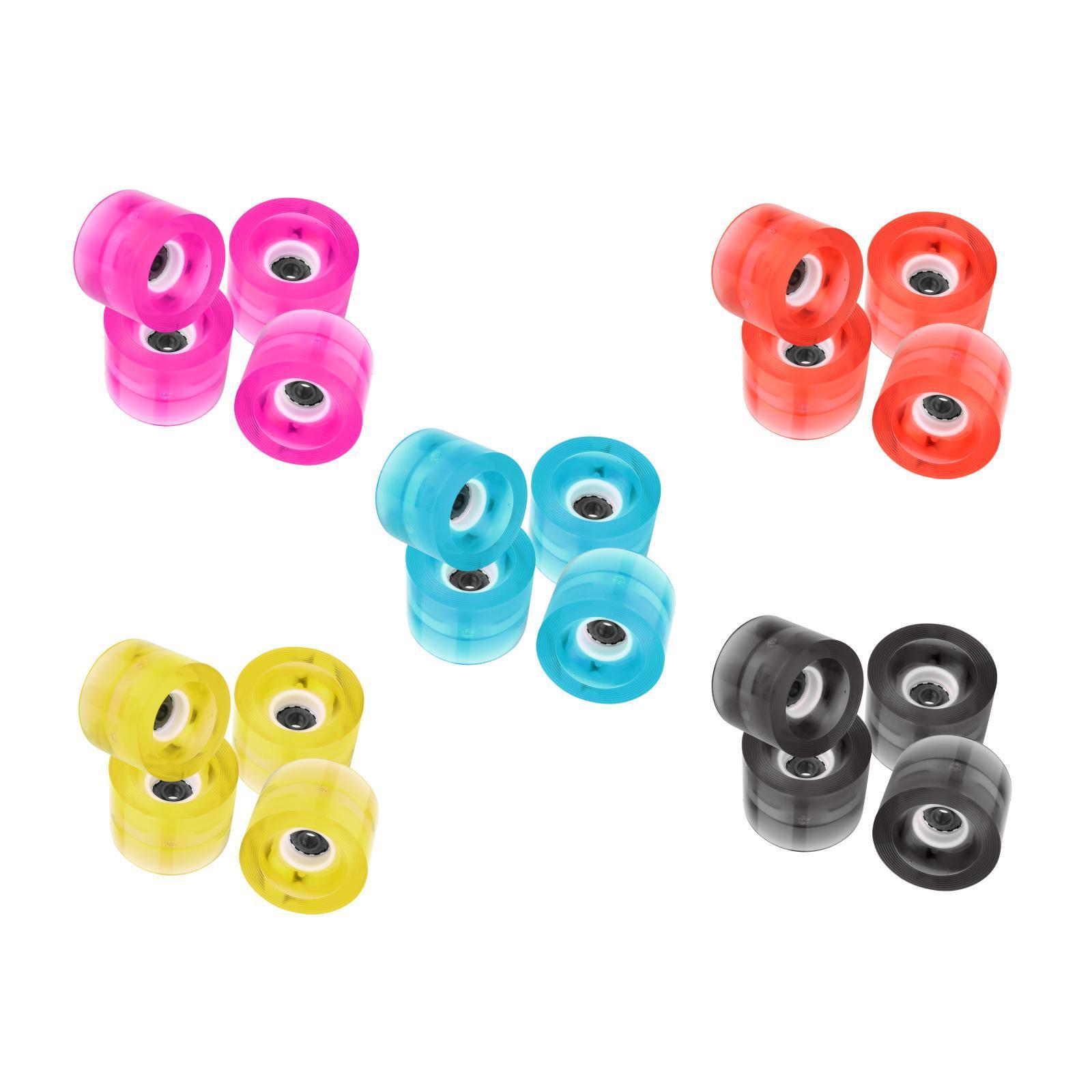 4Pack Light up Skateboard Wheels Longboard Repair Maintenance Wheel Red