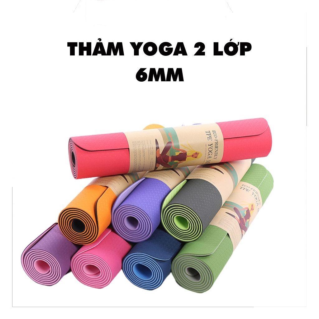 Thảm Tập Thể Dục Thảm Yoga 2 Lớp TẶNG TÚI ĐỰNG