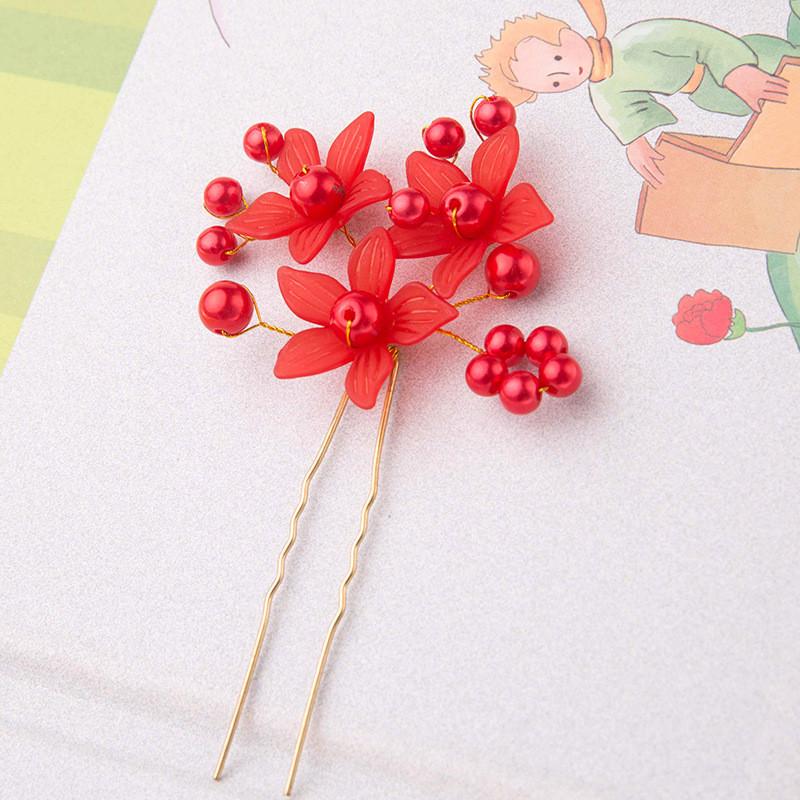 Trâm hoa cài tóc ngọc trai trang điểm 1 chiếc
