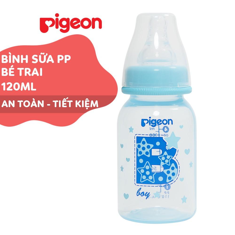 Bình sữa cổ hẹp PP cao cấp bé trai Pigeon 120ml/ 240ml