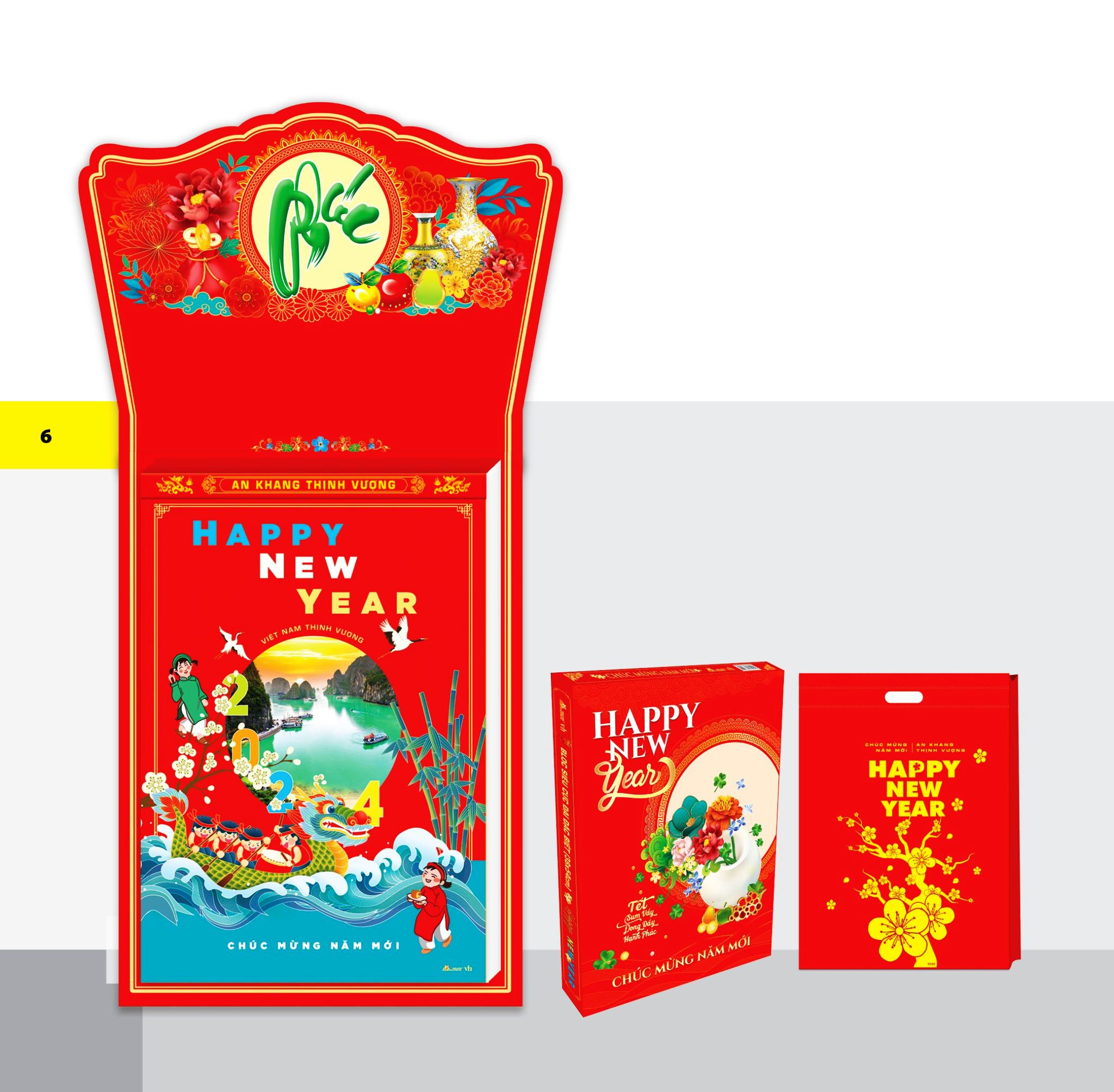 Lịch Bloc lớn nhất năm 2024 Việt Nam Thịnh Vượng Quê Hương của Tôi kích thước 38*53 Giáp Thìn