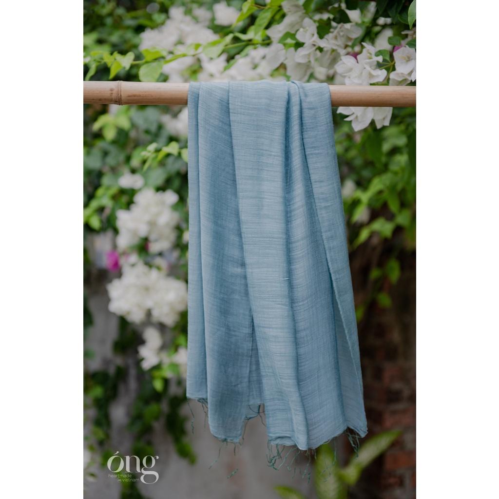 50% Silk 50% Linen mát min, không bí da, không nilong, khăn dệt tại Việt Nam, nhuộm màu Azofree
