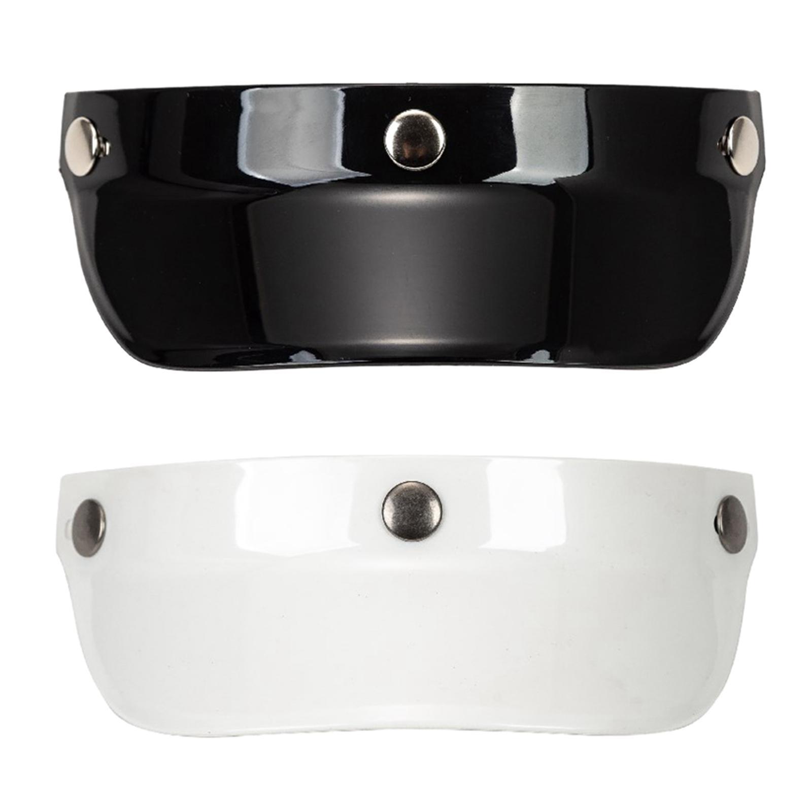2-Piece Motorcycle Visor with 3 Anti-Scratch Snap for 3/4