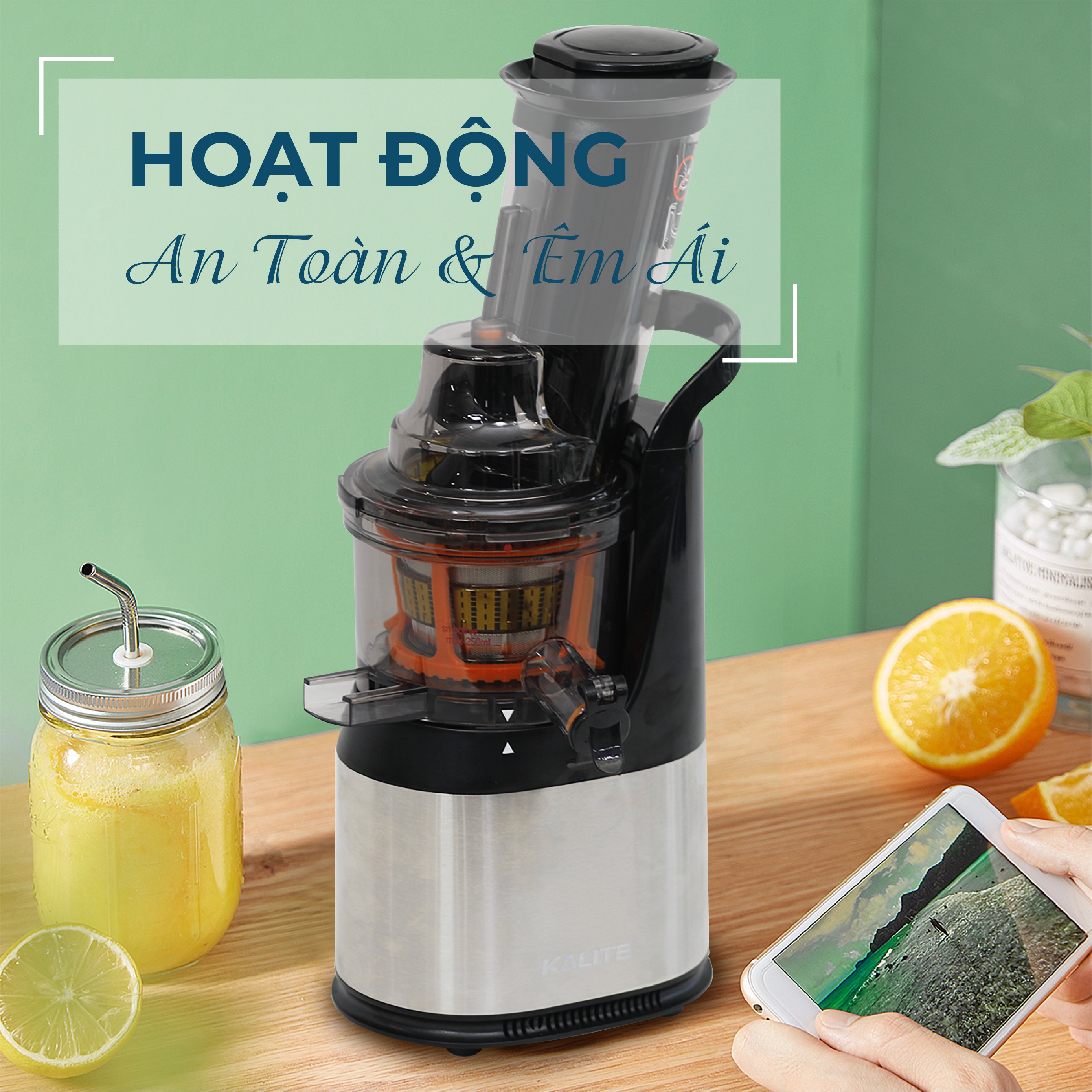Máy Ép Trái Cây Tốc Độ Chậm Kalite KL 565 - Hàng chính hãng