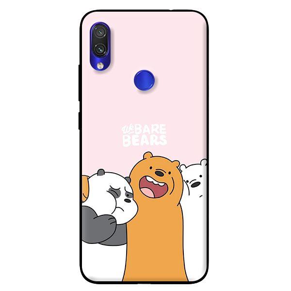 Ốp in cho 	Xiaomi Redmi Note 7 3 Chú Gấu Ôm - Hàng chính hãng