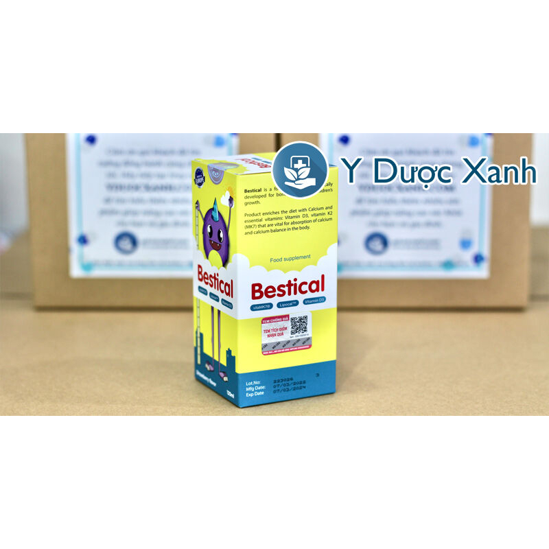 BESTICAL, 120ml, Siro bổ sung canxi, hỗ trợ xương răng cho bé - Y Dược Xanh