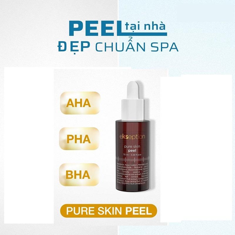 Tinh chất peel da Ekseption Pure skin 70ml kiểm soát bã nhờn, hỗ trợ giảm mụn