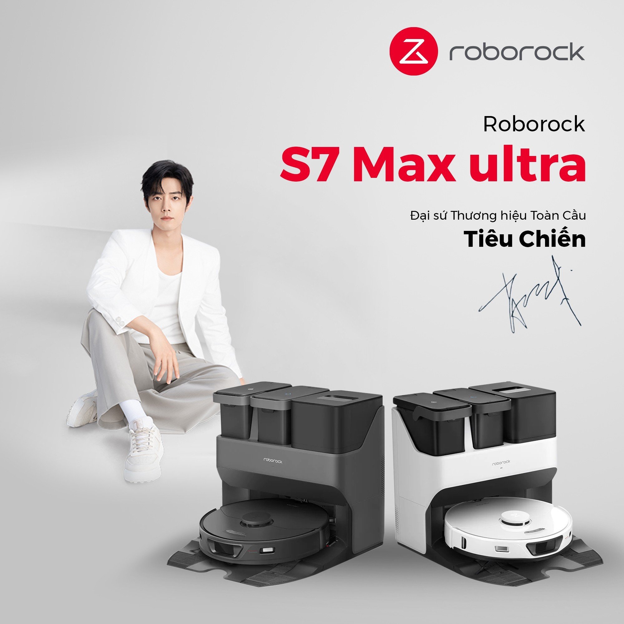 Robot Hút Bụi Lau Nhà Roborock S7 Max Ultra Lực Hút 5500Pa - Hàng Chính Hãng