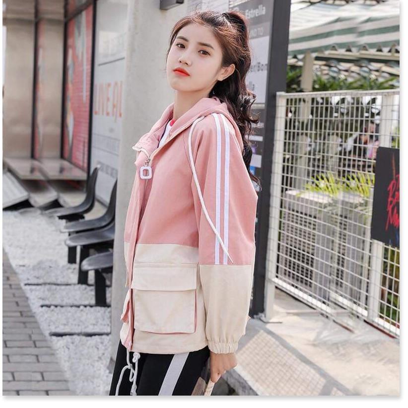 ÁO KHOÁC DÙ TAY VIỀN PHỐI MÀU