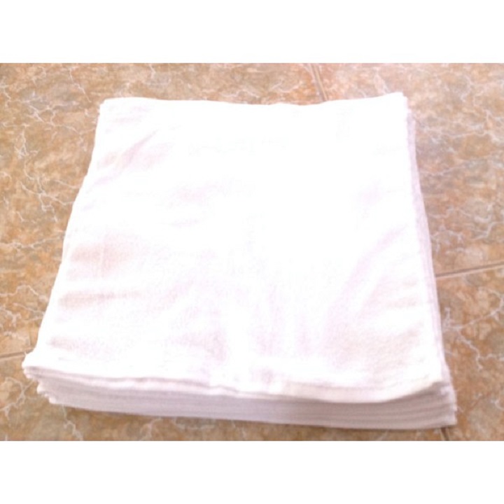 khăn vuông trắng cotton cao cấp dùng lau đa năng, phục vụ nhà hàng