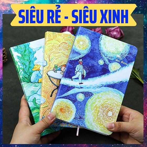 Sổ tay bìa cứng phong cách hoạt họa - sổ ghi chép chủ đề họa sĩ thiên tài Vincent Van Gogh