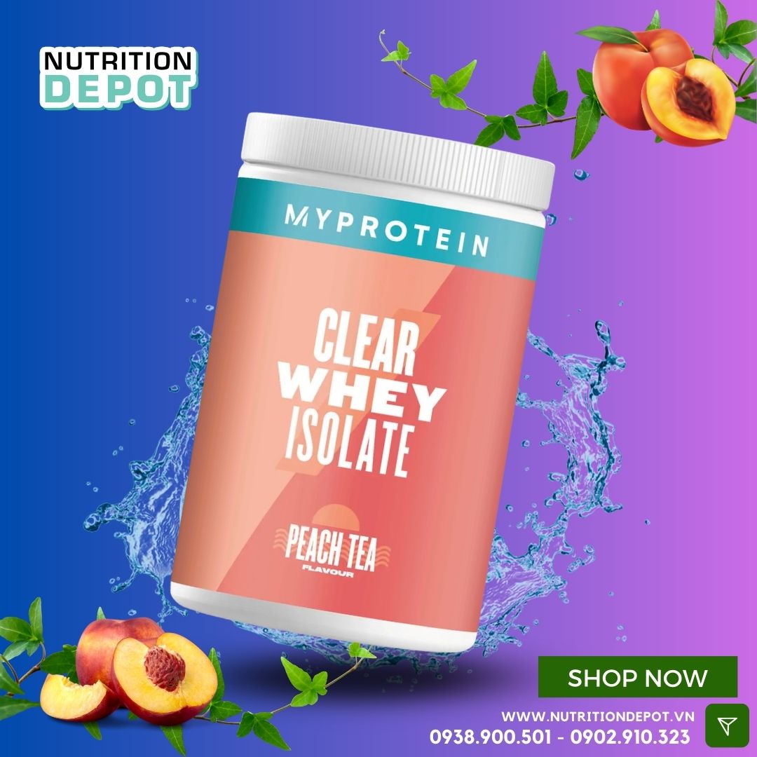 Combo 2 hộp Sữa tăng cơ Clear Whey Isolate Myprotein bổ sung chất đạm vị nước trái cây siêu ngon - Nutrition Depot Vietnam