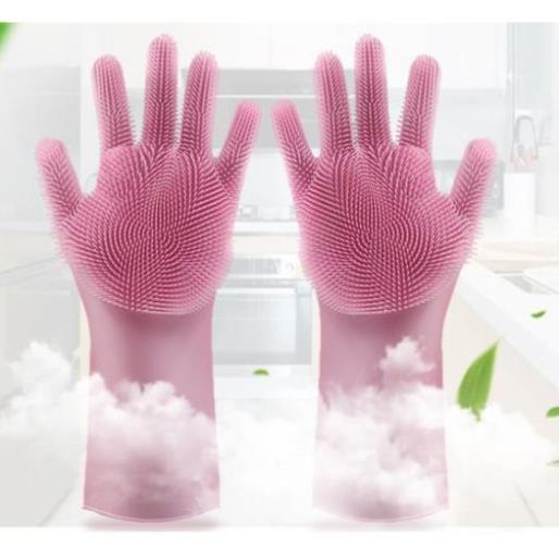 Bộ Găng tay rửa bát Silicone 2 trong 1 Đa năng - Tạo bọt thông minh, Siêu Dai, Cách nhiệt thần thánh